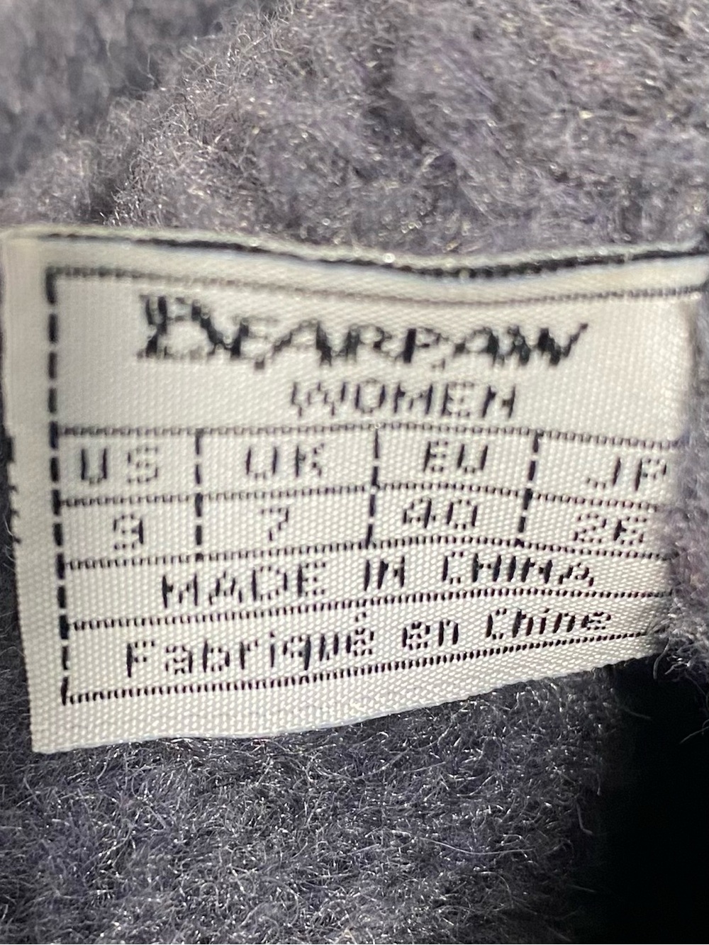 Bearpaw Krista Charcoal Gray Wool Felt Lace Up Boots Women’s Size 9 - Picture 12 of 12